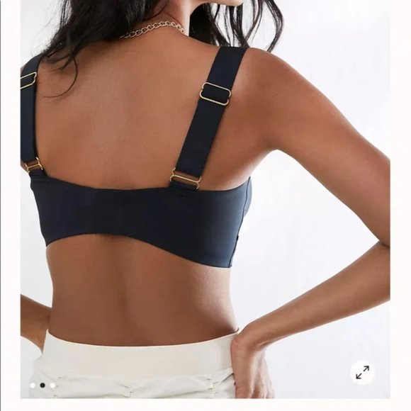 Free People Naomi Underwire Longline Bra, Size XS, Black, New - Picture 3 of 6